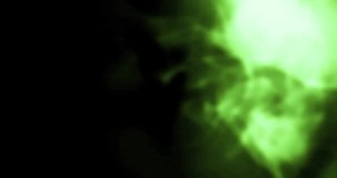 Animation of neon green shapes moving on black background. Abstract background and colours concept digitally generated video.