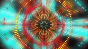 Animation of neon shapes over digital tunnel. Global technology and digital interface concept digitally generated video. - Powered by Shutterstock - Get 15% off with code: PIKWIZARD15