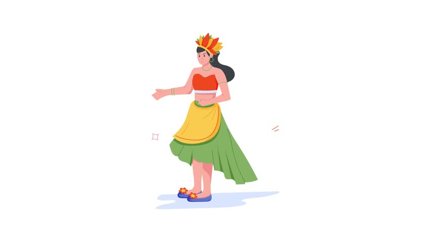 Festival Celebrations Flat Character Icons