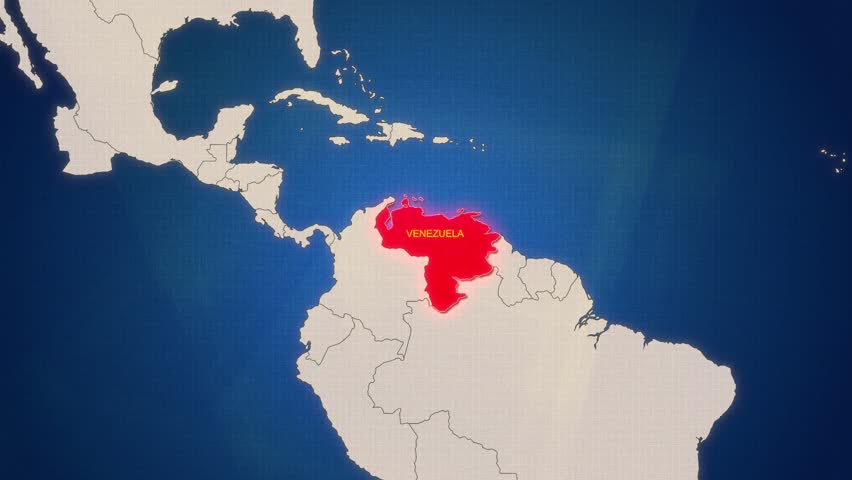 Venezuela Glow Map For Social Media Content