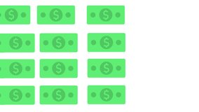 money paper, banknotes, moving sideways, horizontally, in large quantities, 4k animation, alpha channel - Powered by Shutterstock - Get 15% off with code: PIKWIZARD15