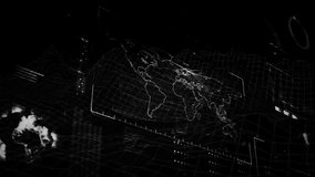 Animation of hacking text over data processing and world map on black background. Global technology, computing, online security and digital interface concept digitally generated video. - Powered by Shutterstock - Get 15% off with code: PIKWIZARD15