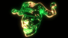 neon animation of Skull fire - Powered by Shutterstock - Get 15% off with code: PIKWIZARD15