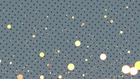 Abstract 3d background with golden particles 4k video