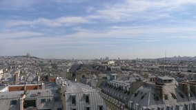 
High quality video of aerial view of Paris in 4k slow motion 