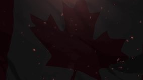 Happy Canada Day, Signature Happy Canada Day Text Animation Flag Bakground