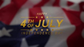 Independence Day Usa 4th of July Text Animation with American Flag and Fireworks Background. Happy 4th of July Independence Day USA. Fourth of July lettering footage with handwritten text animation. - Powered by Shutterstock - Get 15% off with code: PIKWIZARD15
