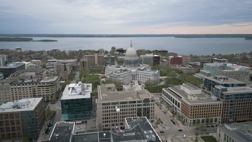 Madison Aerial View at Sunset