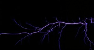 Lightning. Blue glow, iridescence of weather, storm, science, science fiction genre, magic horror disaster Halloween power war sports music. The glow brightens the screen. Electric arc, discharge on a