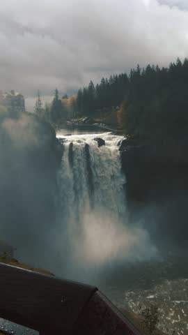 Rushing water at Snoqualmie Falls