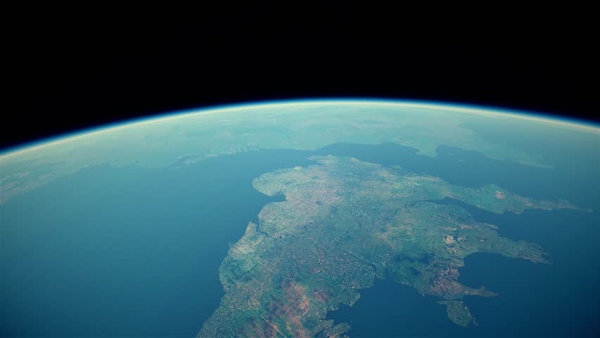 Earth from Space after Brexit - satellite view of Europe and Mediterranean Sea. Flying from UK to France