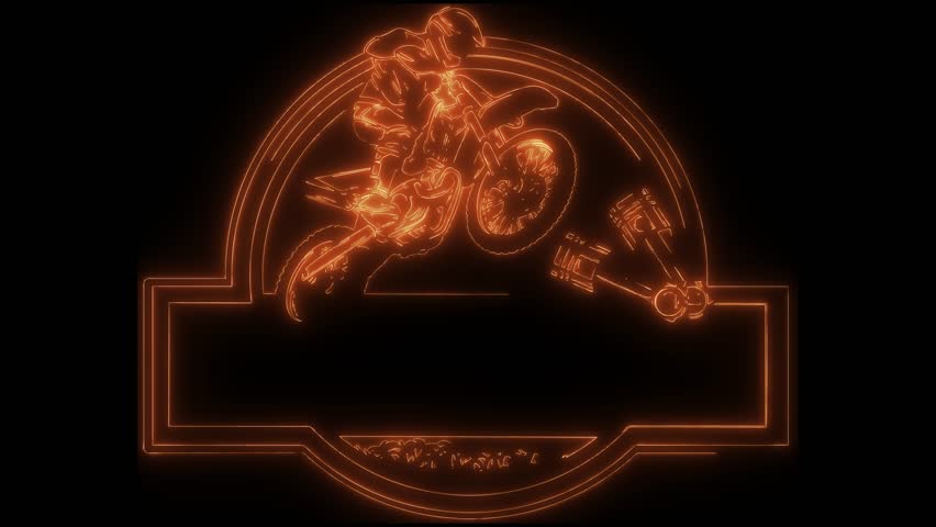 illustration of moto cross logo designs on white background