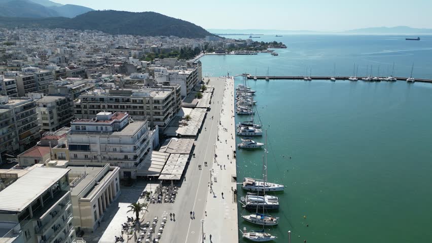 The waterfront of Volos city, Thessaly, Greece