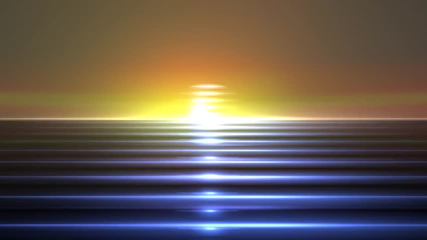 
Abstract Sunset Waves Sea Motion Background