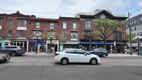 View of the Little Italy neighborhood in Toronto 4K Toronto, Canada - May 15, 2024. – Video báo chí có sẵn