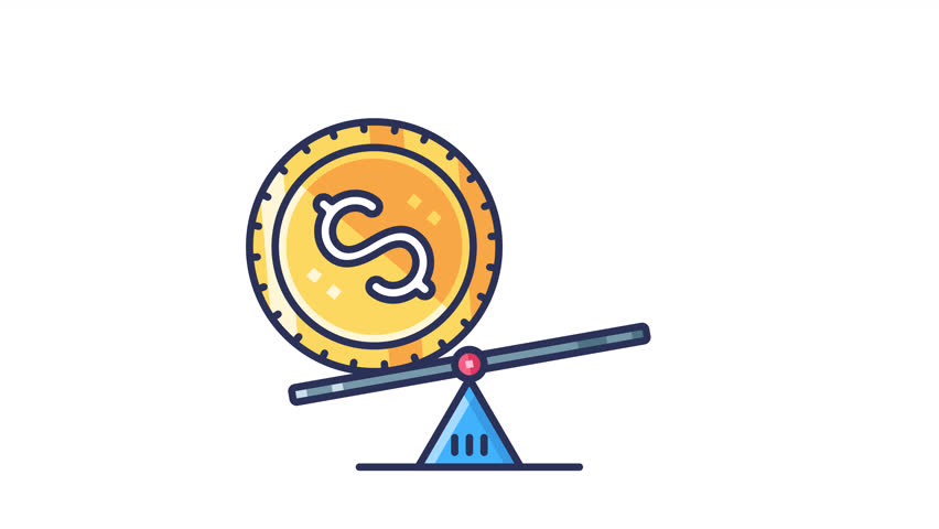 Animated crypto dollar stable coin. Suitable for cryptocurrency concept video, finance blogs, and blockchain technology related.