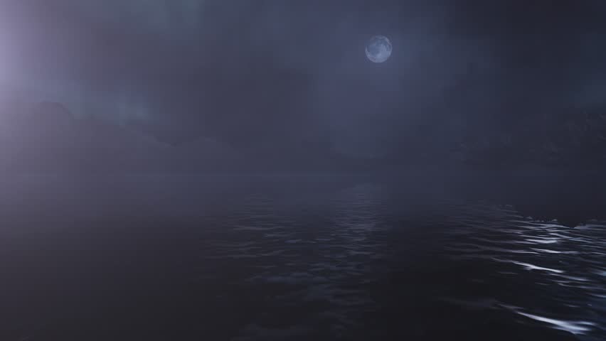 Fly Over River. River Background Animation. Loop Animation 