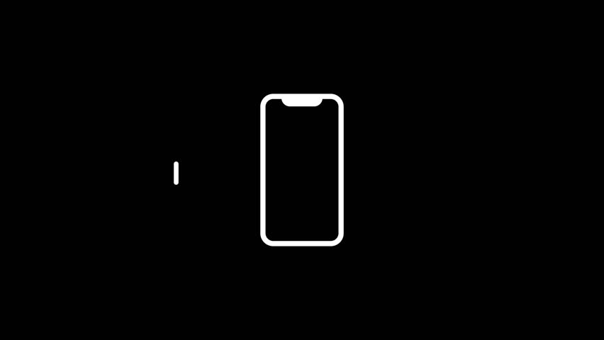 Phone rotating stock animation video