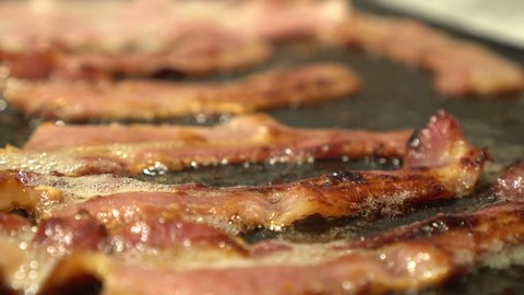 Bacon cooking on Griddle