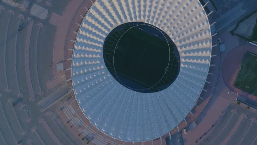 The Jaber El Ahmed International Stadium is a multifunctional stadium that opened in 2009. Located in the city of Kuwait City, it can accommodate 65 thousand spectators. (aerial photography)