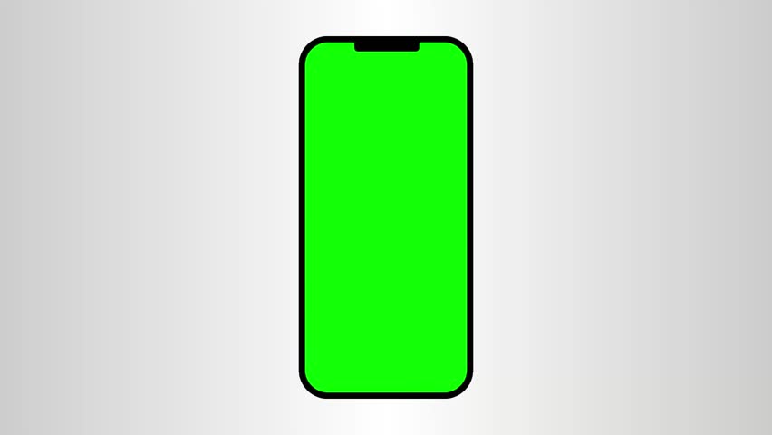 Green Screen Smartphone Mockup with Gradient Background Animation