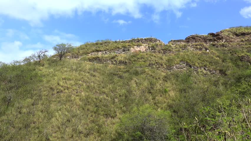 Diamond Head hiking trail. Honolulu, Oahu, Hawaii, USA