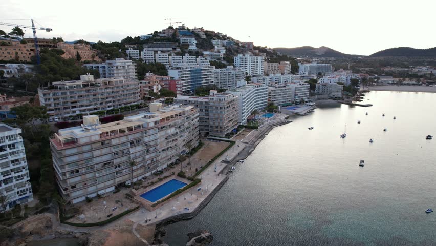 Urban Coastline: Palma De Mallorcas Large Body of Water and Tall Buildings