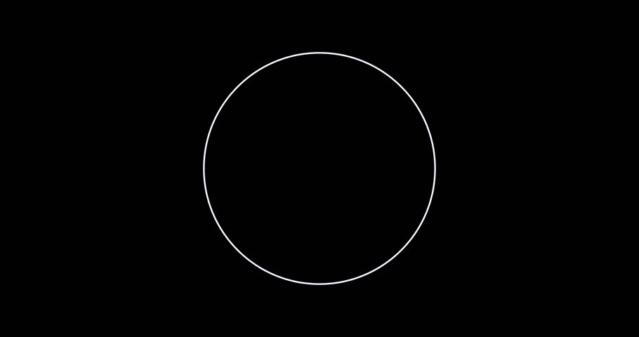 Circle sound waveform, futuristic audio spectrum isolated on black. Seamless loop animation of moving sound wave