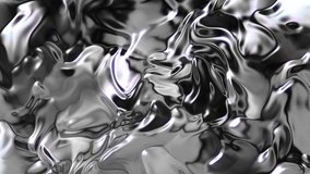 Abstract shiny metallic black and silver gray fluid background, looping video wallpaper display    - Powered by Shutterstock - Get 15% off with code: PIKWIZARD15