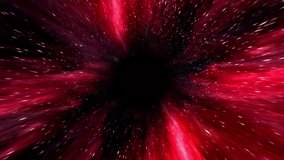 Looped galaxy tunnel in red purple color. Travel through a colorful universe to a wormhole. Hyper jump through a bright star nebula. Astronomical space research. Futuristic interstellar whirlwind. - Powered by Shutterstock - Get 15% off with code: PIKWIZARD15