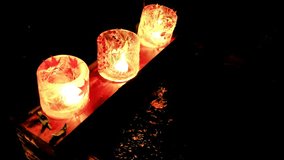 Ice lanterns and waterways illuminated by lights decorate Nakasendo in winter.Once a year, this is an event where ice lanterns are set up beside the old road in Magome, Nakatsugawa, Gifu Prefecture. - Powered by Shutterstock - Get 15% off with code: PIKWIZARD15