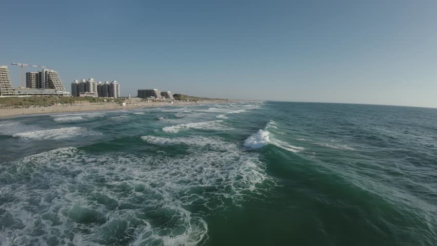 FPV video on the beaches of Bat Yam Israel