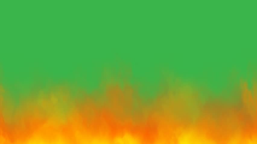 Fire on green screen background. Flames animation video. Royalty-Free Stock Footage #35060071