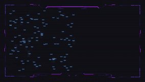 A futuristic cyberpunk computer interface, featuring a pulsating purple energy bar, with raining abstract code. Abstract digital glitch effect. - Powered by Shutterstock - Get 15% off with code: PIKWIZARD15