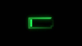 Abstract battery charging turquoise color animation. Black background 4k video. - Powered by Shutterstock - Get 15% off with code: PIKWIZARD15