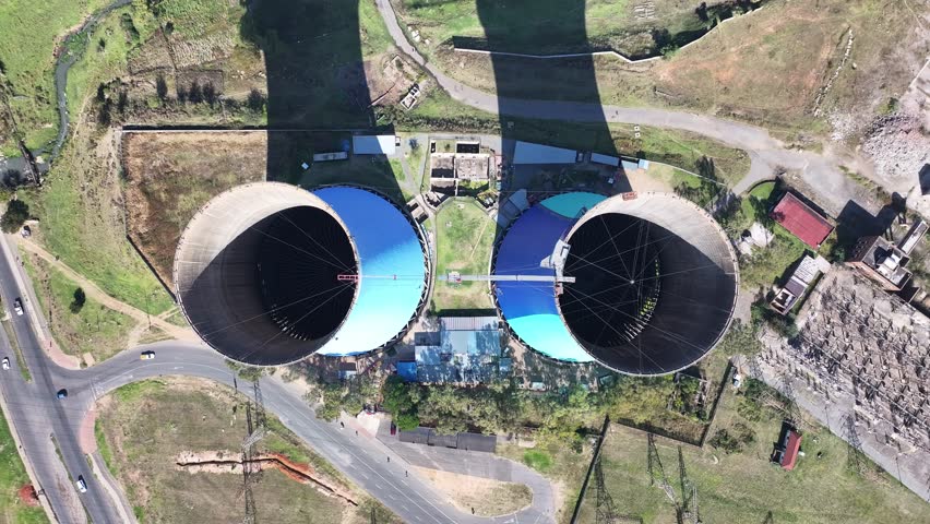 Soweto Towers At Johannesburg In Gauteng South Africa. Orlando Towers. Tourism Landmark. Johannesburg At Gauteng South Africa. High Rise Towers Landscape. Travel Attraction. Soweto in Johannesburg.