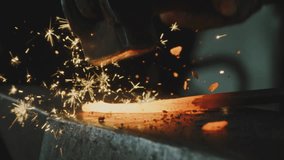 Person hitting hot smelted metal and causing flying sparks over an anvil - Powered by Shutterstock - Get 15% off with code: PIKWIZARD15