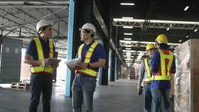 Logistic workers are working at logistic warehouse. Logistic and freight transportation. - Powered by Shutterstock - Get 15% off with code: PIKWIZARD15