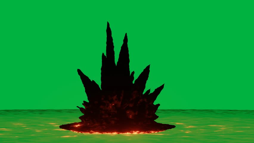animated explosion in green screen background for your footage visual effect