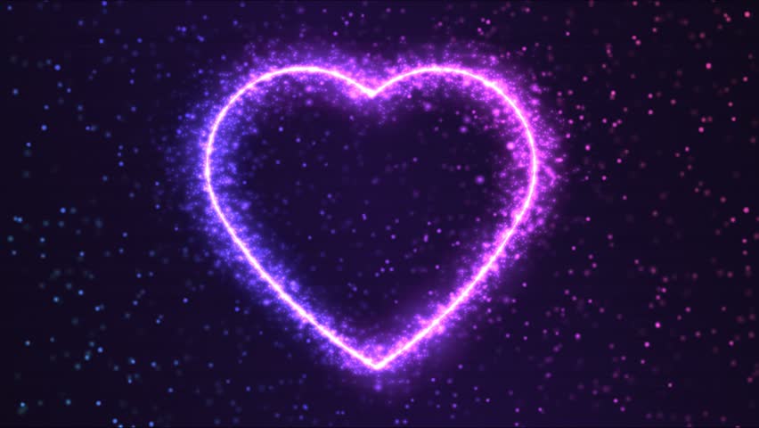 Rotating Sparkling Heart Shape Animation Stock Footage Video (100% ...