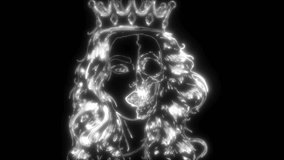Female skull with a crown in neon style - Powered by Shutterstock - Get 15% off with code: PIKWIZARD15
