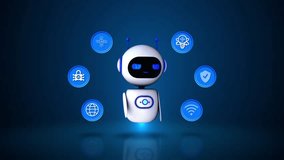 Chatbot assistant application. AI concept. Digital binary data and streaming digital code. Matrix background . chatbot developed by OpenAI generate. Futuristic technology, robot in. 3D Illustration - Powered by Shutterstock - Get 15% off with code: PIKWIZARD15