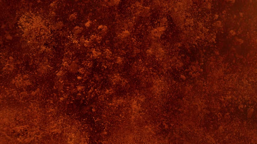 Super Slow Motion Shot of red Pepper Spice Explosion at 1000fps.