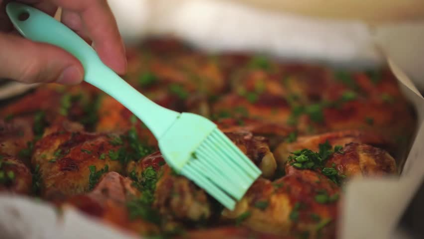 Chicken meat with golden crust