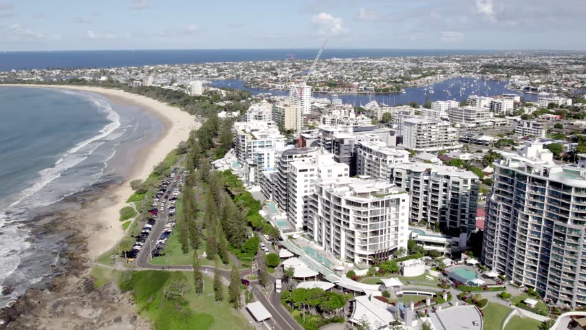 Drone Towards Mooloolaba, Sunshine Coast 4K