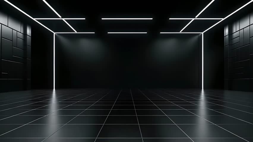 podium Futuristic showcase with platform for product displaying. Empty modern stage display