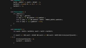 Video of program code scrolling across black computer monitor screen - Powered by Shutterstock - Get 15% off with code: PIKWIZARD15