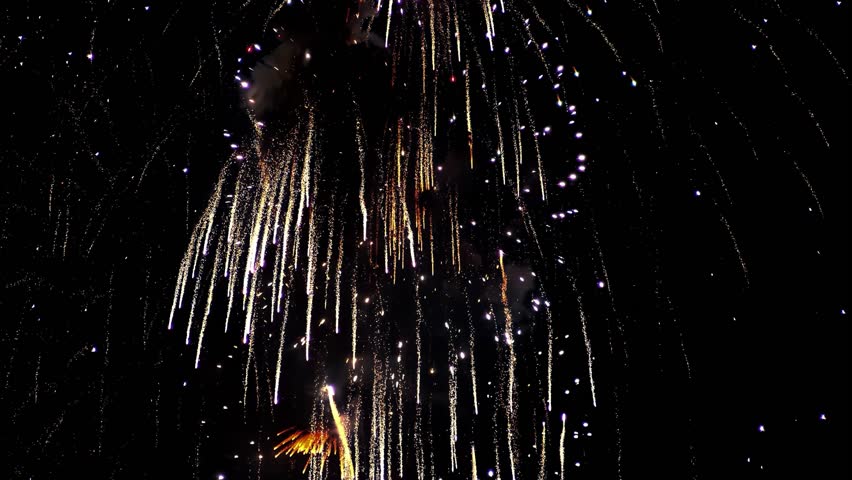 Awesome fireworks 4k loop with transparency
