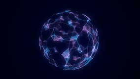 Futuristic colors sci-fi sphere in space. Technology circle a network connection big data. Digital ai background with particles. Abstract frame ball. 3D wireframe geometric sphere. 3D rendering. - Powered by Shutterstock - Get 15% off with code: PIKWIZARD15