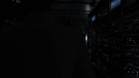 Earn Points. IT Administrator Activating Modern Data Center Server with Hologram. - Powered by Shutterstock - Get 15% off with code: PIKWIZARD15